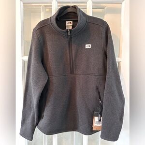 The North Face women’s charcoal 1/4 zip pullover- NEW with tags- sz L